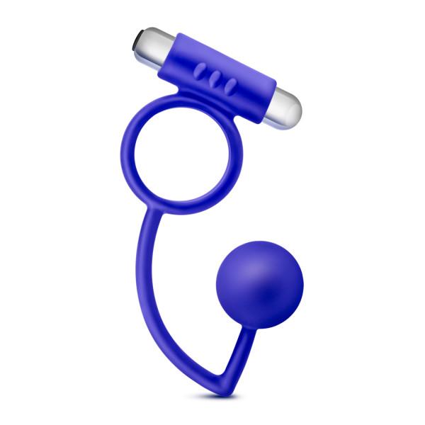 Performance Penetrator Anal Ball W-vibrating Cockring Indigo