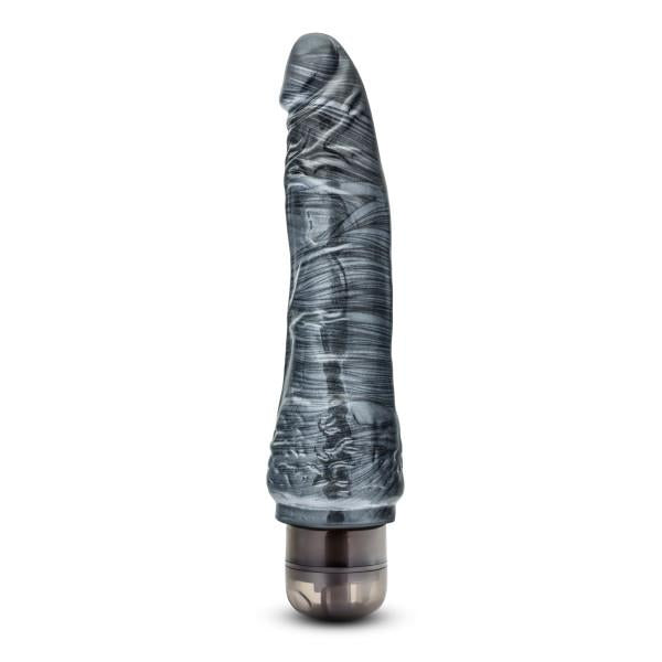 Jet Obsidian Carbon Metallic Black Vibrating Dildo