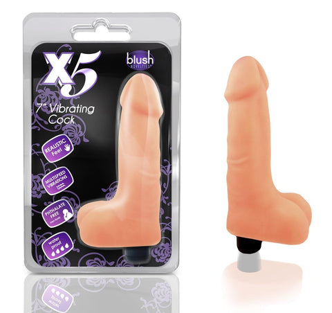X5 7in Vib Cock Natural