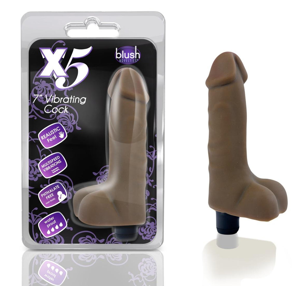 X5 7in Vib. Cock Brown