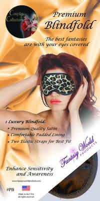 Satin Blindfold Black-red
