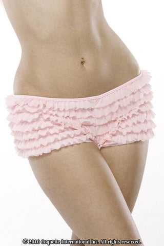 Ruffle Shorts W-back Bow Pink O-s