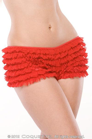 Ruffle Shorts W-back Bow Red O-s