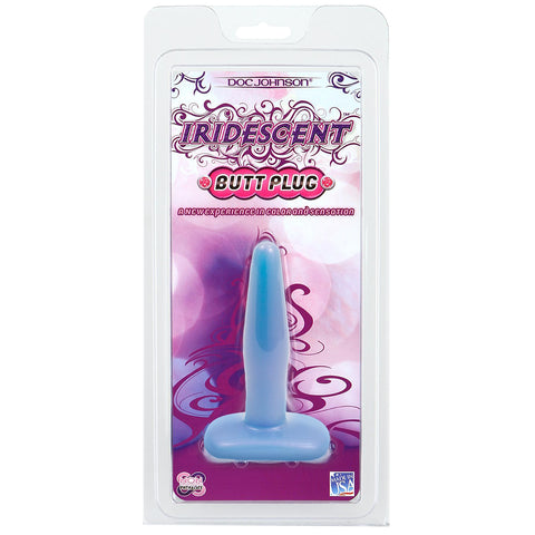 Iridescent Butt Plug Blue Sm Cd