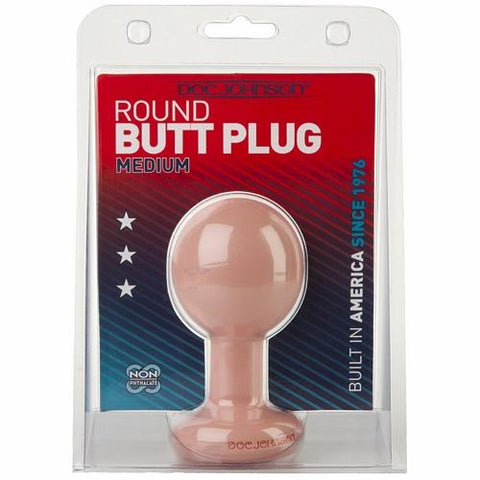 Round Butt Plug Medium White
