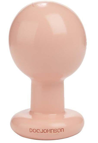 Round Butt Plug Large White