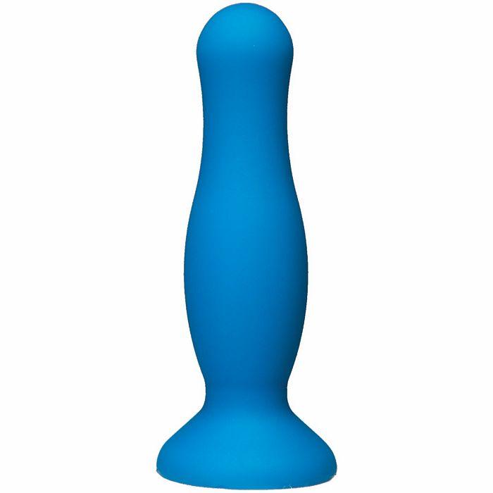 American Pop Mode Anal Plug 4 Blue Silicone "