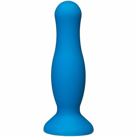 American Pop Mode Anal Plug 4 Blue Silicone "