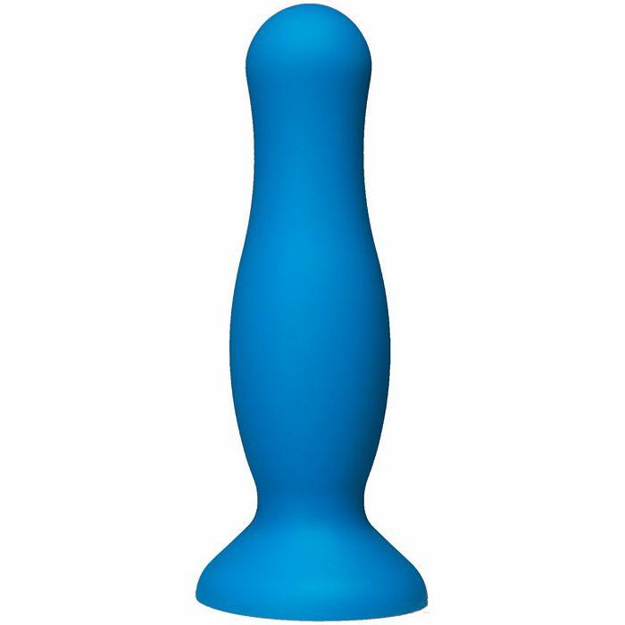 American Pop Mode Anal Plug 4.5 Blue Silicone "