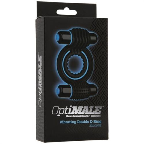 Optimale Vibrating Double C-ring Black