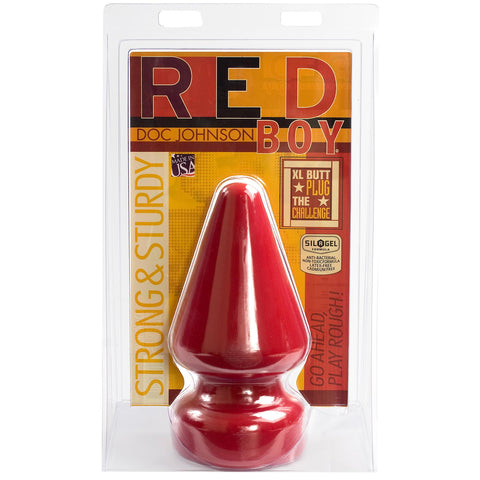Red Boy Challenge 9in Extra Large Butt Plug - Cd