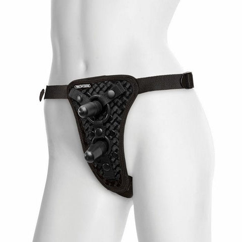 Vac U Lock Double Penetration Velvet Harness W-2 Plugs