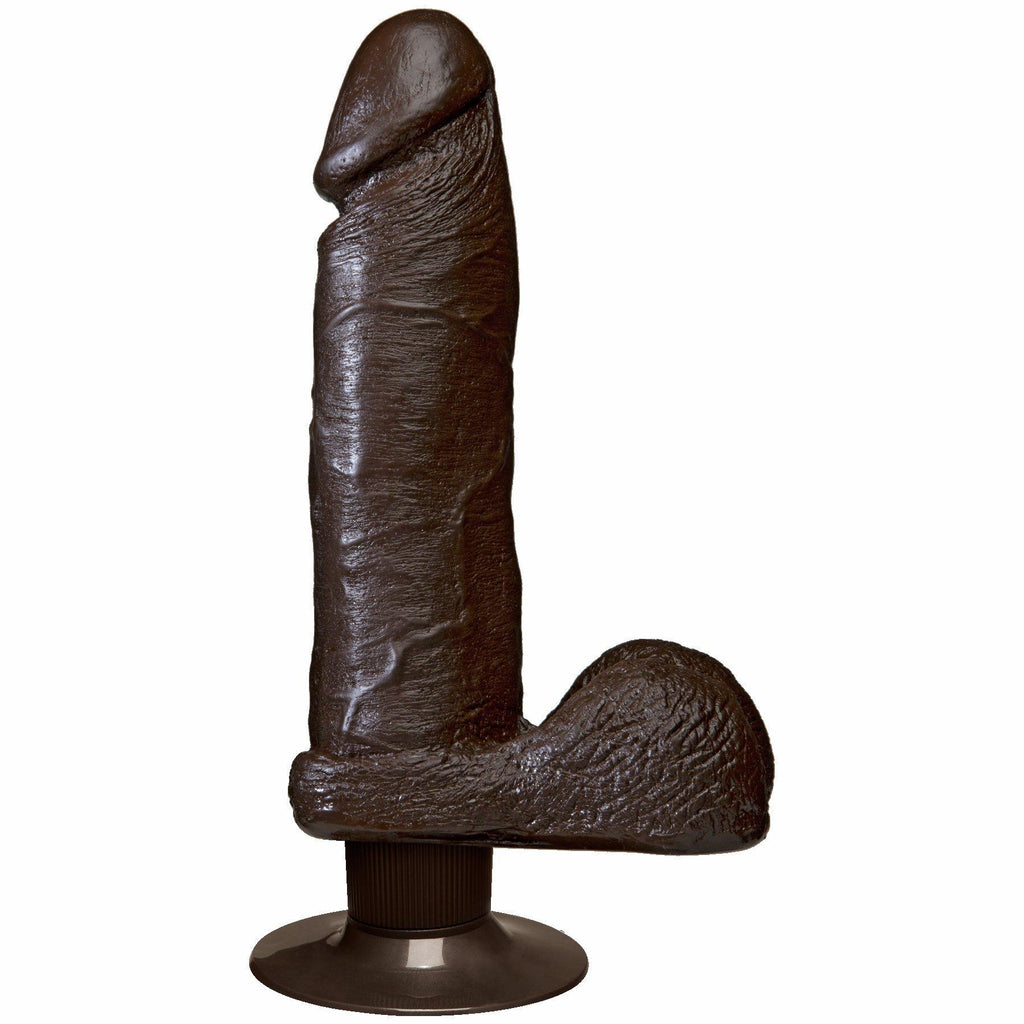 Realistic Cock-8invib-black Bx