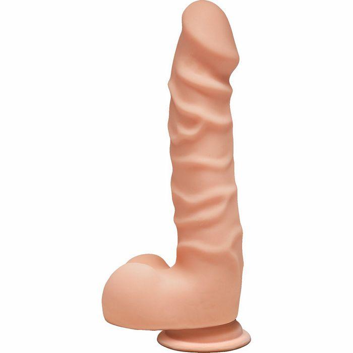 The D Ragin' D 7.5 W-balls Vanilla Beige Dildo "
