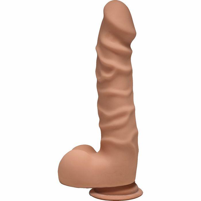 The D Ragin' D 7.5 W-balls Caramel Tan Dildo "
