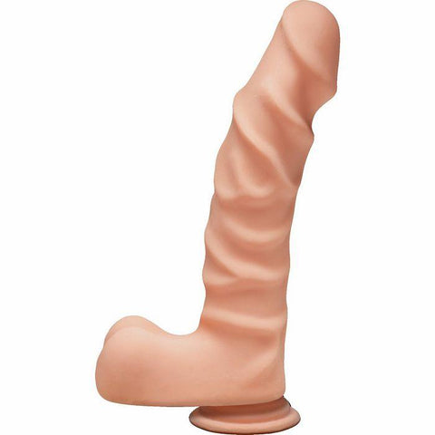 The D Ragin' D 9 W-balls Vanilla Beige Dildo "