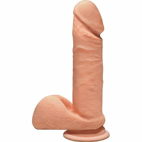 The D Perfect D 7 W-balls Vanilla Beige Dildo "
