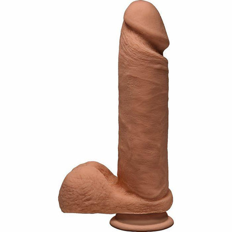The D Perfect D 8 W-balls Caramel Tan Dildo "