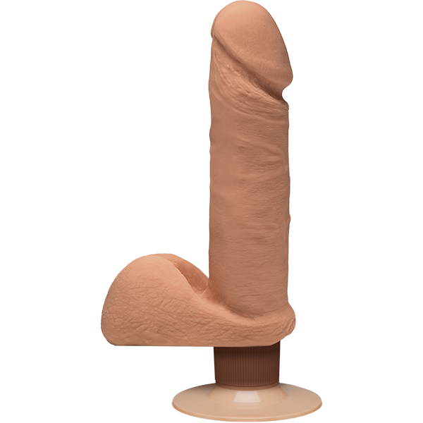 The D Perfect D Vibrating 7 Ultraskyn Caramel "