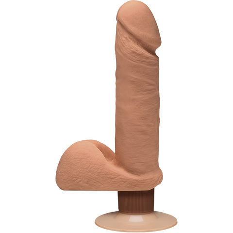 The D Perfect D Vibrating 7 Ultraskyn Caramel "