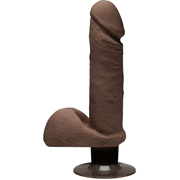 The D Perfect D Vibrating 7 Ultraskyn Chocolate "