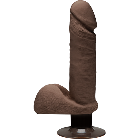 The D Perfect D Vibrating 7 Ultraskyn Chocolate "