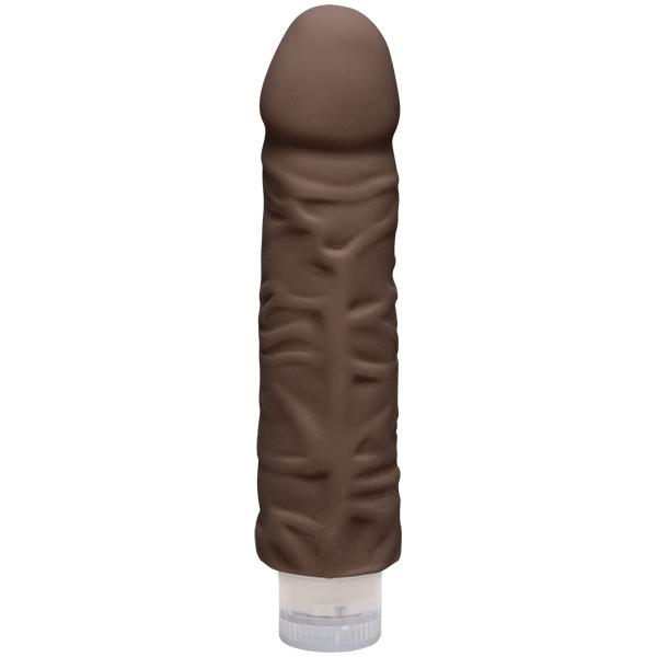 The D Shakin' D Vibrating 7 Ultraskyn Chocolate "