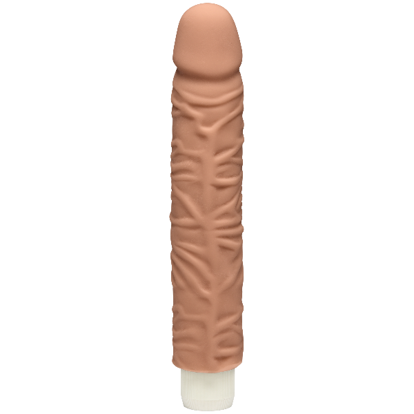 The D Shakin' D Vibrating 9 Ultraskyn Caramel "
