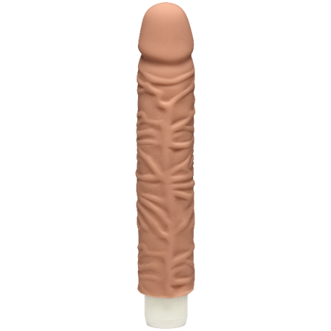 The D Shakin' D Vibrating 9 Ultraskyn Caramel "