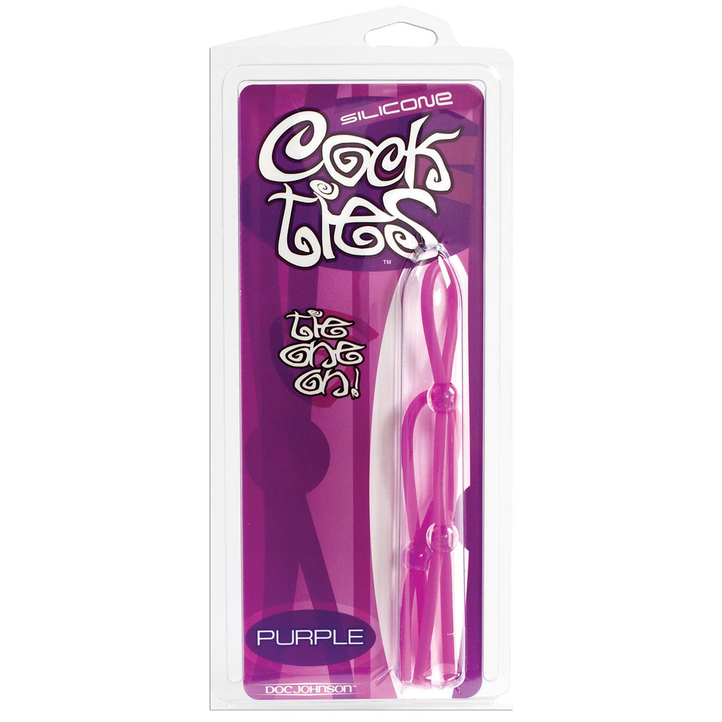 Silicone Cock Ties Purple