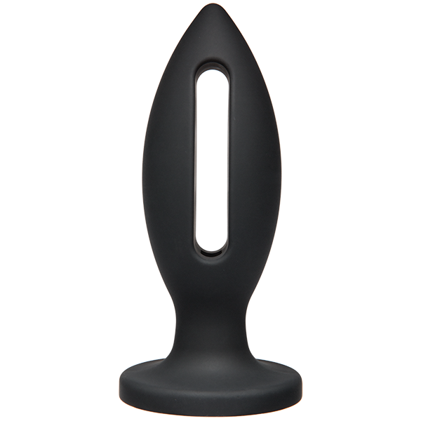 Kink Wet Works Lube Luge Premium Silicone Plug 6 Black "