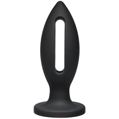 Kink Wet Works Lube Luge Premium Silicone Plug 6 Black "