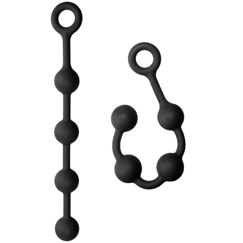 Kink Solid Anal Balls 13 Black Silicone "