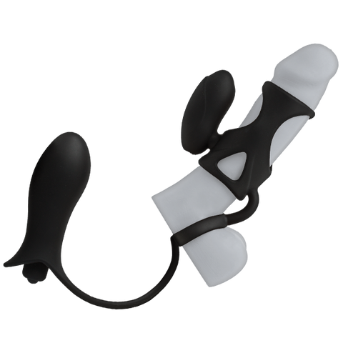 Kink Caged 2 Silicone Cock Cage Vibrating Black
