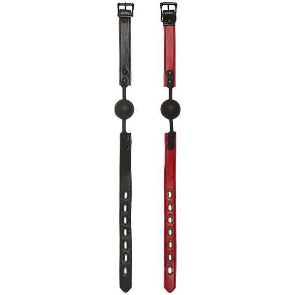 Kink Leather & Silicone Bag Black-red