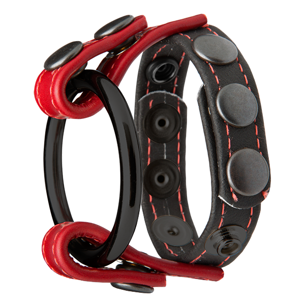 Kink Leather Master Ring Black & Red