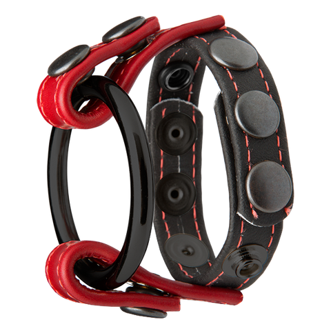 Kink Leather Master Ring Black & Red