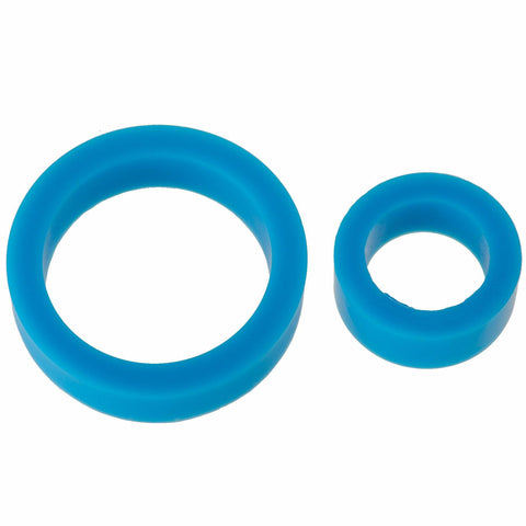 Titanmen Cock Rings Double Pack Silicone Blue