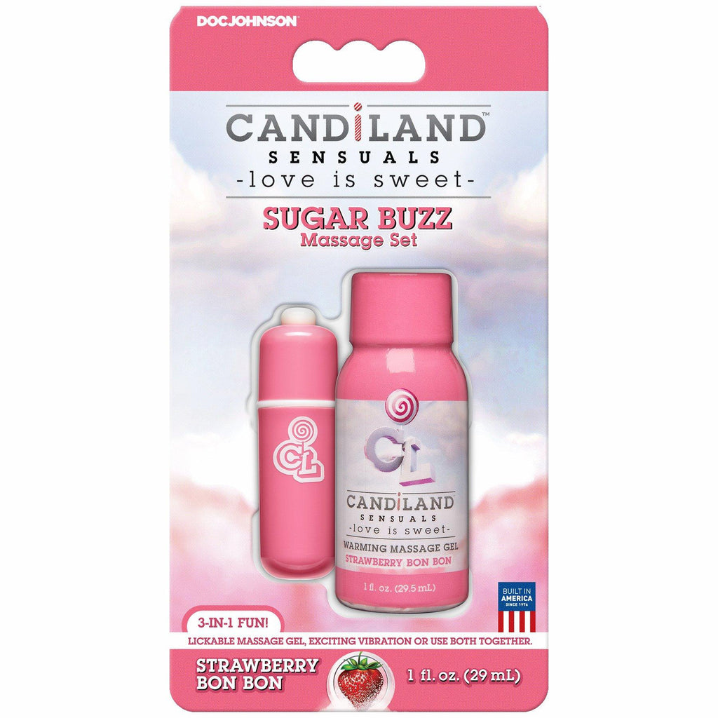 Candiland Sugar Buzz Massage Set Strawberry Bon Bon