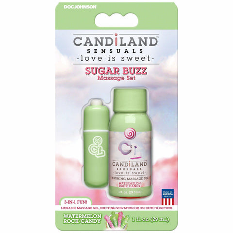 Candiland Sugar Buzz Massage Set Watermelon Rock Candy