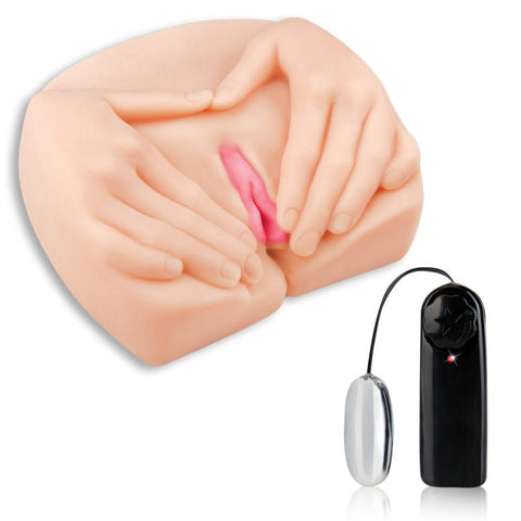 Hustler Vibrating Spread Open Pussy & Ass Stroker