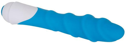 Adam & Eve Twisted Silk Silicone Vibrator Blue