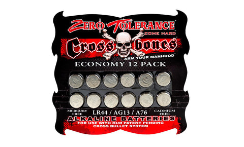 Zero Tolerance Crossbones 12 Pack Lr44 Battery