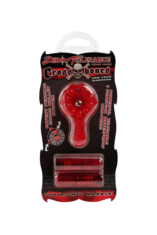 Zero Tolerance Crossbones Mighty Marble Red Double