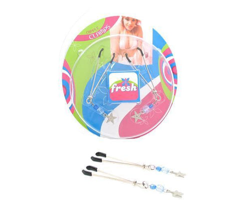 Fresh Tweezer W-beads & Star Charm Blue