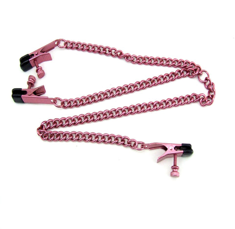 Fresh Nipple Clamp Y Style 3 Alligators Pink