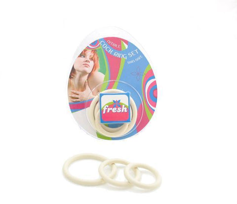 Fresh Nitrile Cock Ring Set White