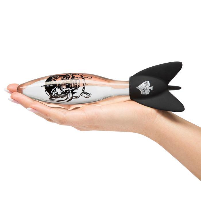 Motorhead Bomber Clear & Black Glass Massager (net)