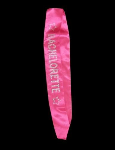 Sash W- Diamante Bachelorette Logo Black