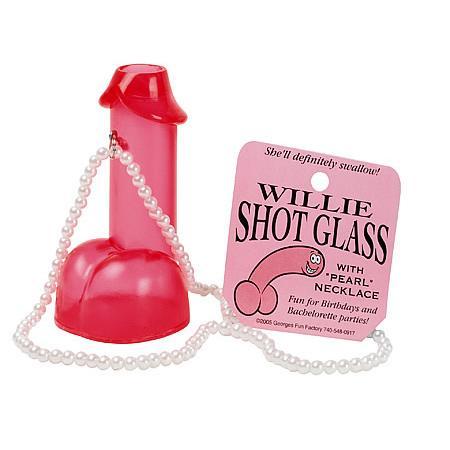 Willie Shot Glass W-pearl Necklace